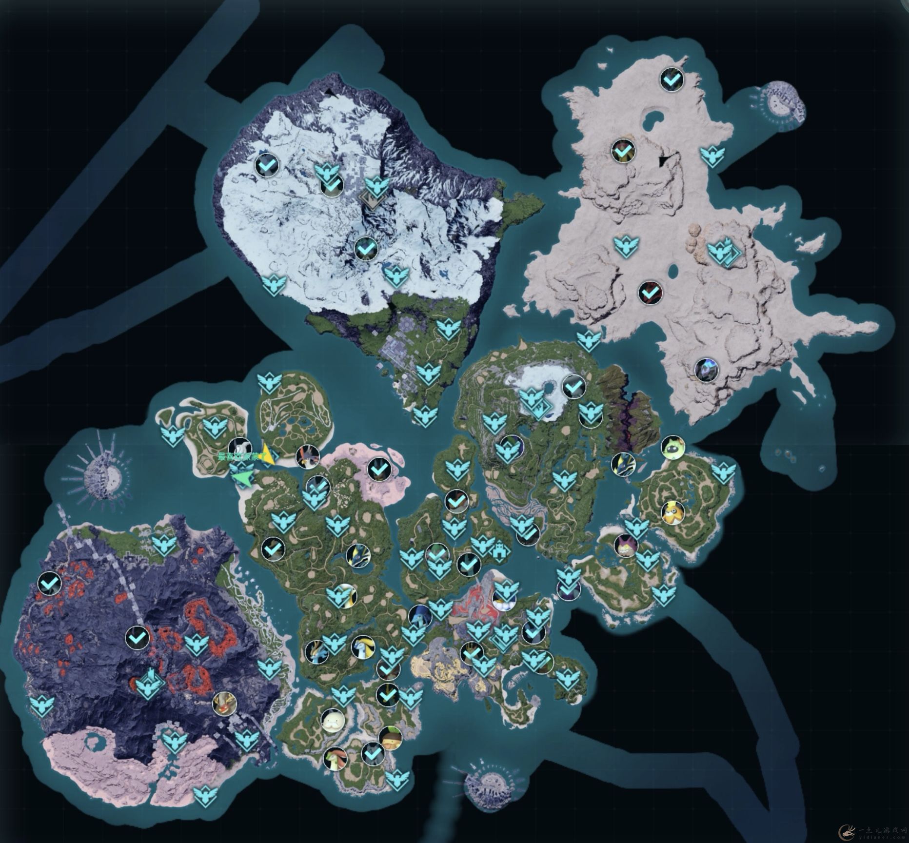 《幻兽帕鲁》高清地图全图一览